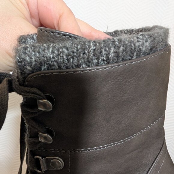 G.H Bass & Co Zee Brown Lace Up Boots Chunky Heel Size 8 Faux Leather - Picture 14 of 14